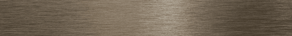 Kronospan Brushed Bronze edge banding strip in taupe grey with a brushed metal finish