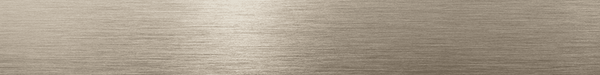 Kronospan Brushed Titan edge banding strip in light champagne grey with a brushed metal finish