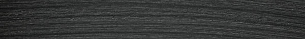 Flat strip of Uniboard Charcoal Black Wavy Woodgrain edge banding showing a natural woodgrain pattern