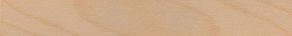 Roll of pale natural birch real wood veneer edge banding on a product info card