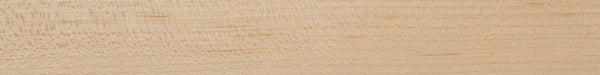 Roll of light natural maple real wood veneer edge banding on a product info card