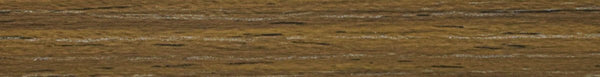 Flat strip of Tafisa Warm Brown Woodgrain edge banding showing a rustic woodgrain pattern