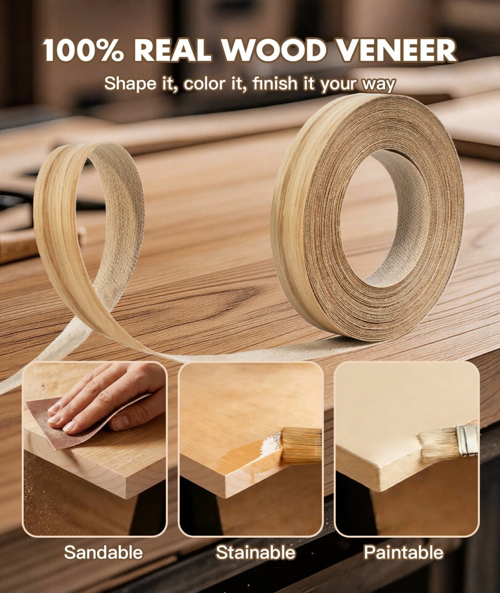 White Oak Edge Banding – Real Wood Veneer for MDF & Plywood (CT11005V) - CT Edge Band Supply, Inc